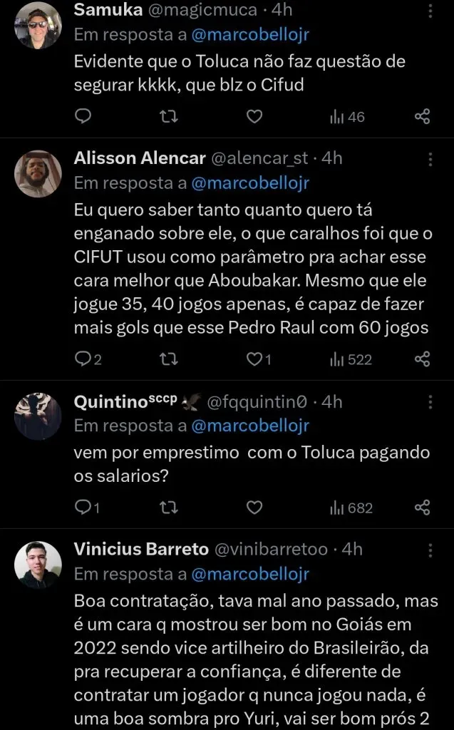 Repercussão via Twitter