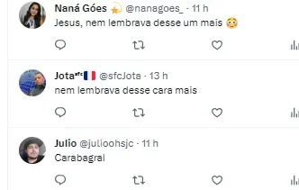 Torcida santista comenta sobre Carabajal