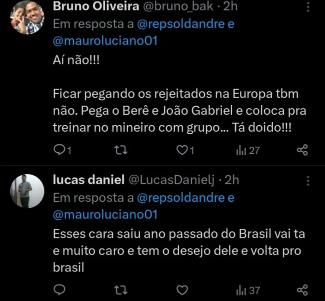 Repercussão via Twitter
