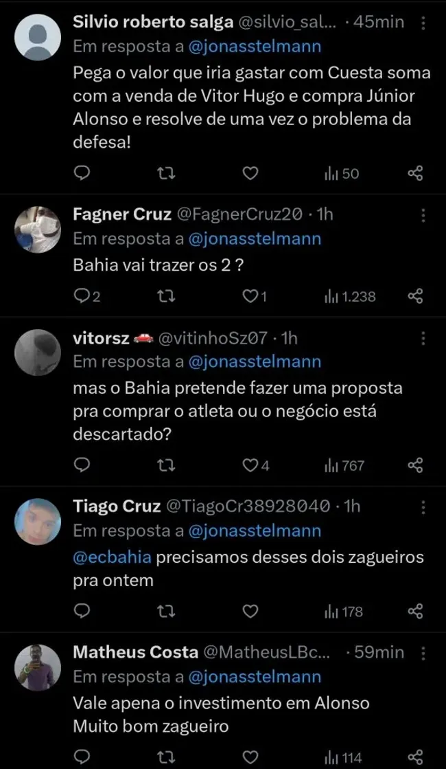 Repercussão via Twitter