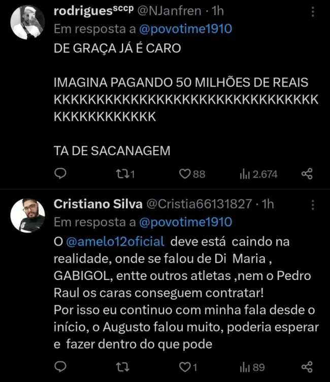 Repercussão via Twitter
