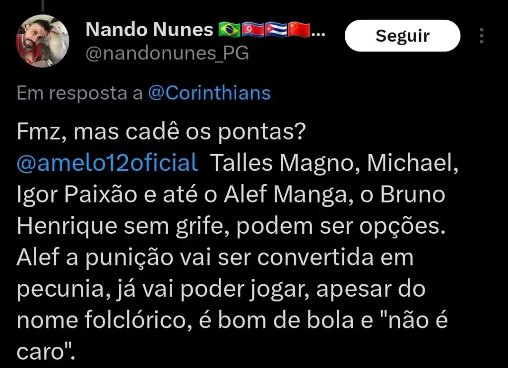 Repercussão via Twitter