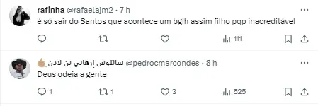 Torcida do Santos comenta sobre lance envolvendo Maxi Silvera