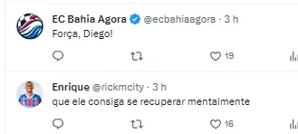 Torcida do Bahia comenta sobre sitação envolvendo Diego Rosa