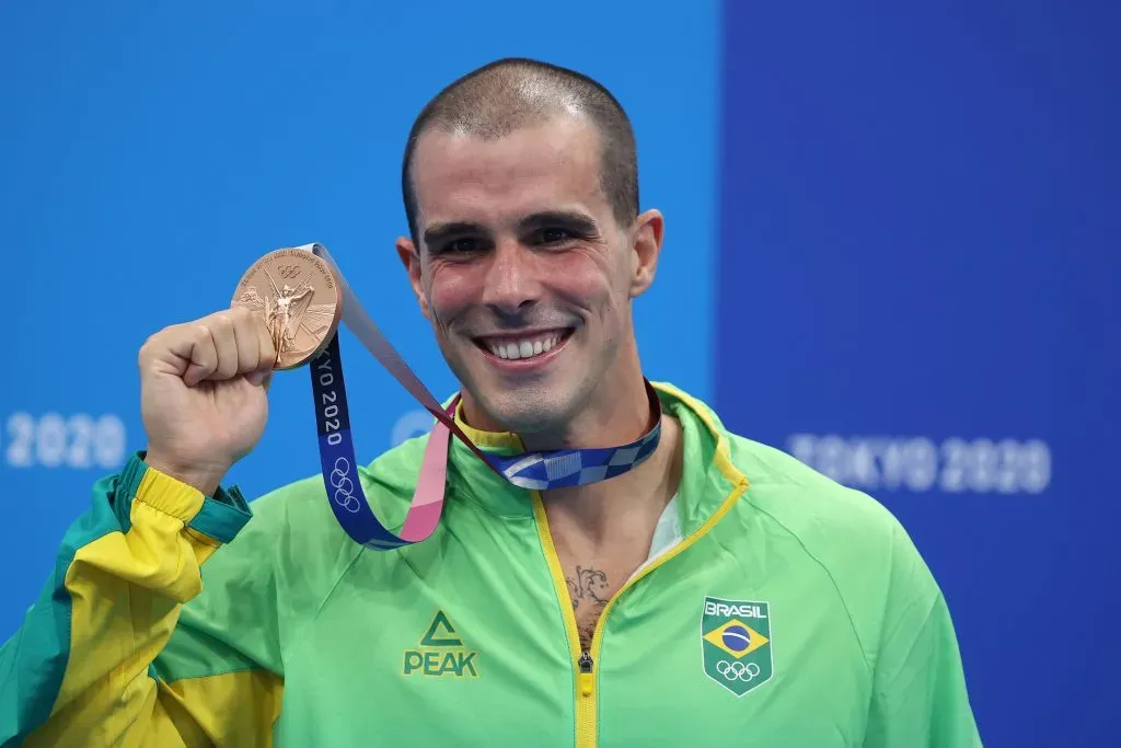 Fratus: medalhista olímpico nos Jogos de Tóquio (Foto: Al Bello/Getty Images)