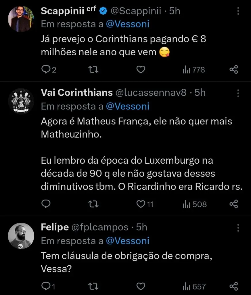 Repercussão via Twitter