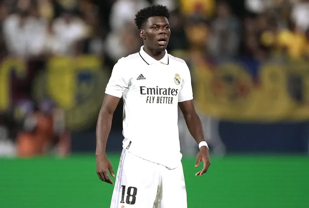 Tchouaméni em ação pelo Real Madrid. (Photo by Thearon W. Henderson/Getty Images)
