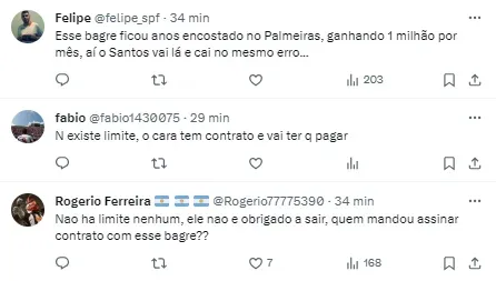 Torcida do Santos fica revoltada com Lucas Lima