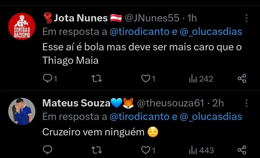 Repercussão via Twitter