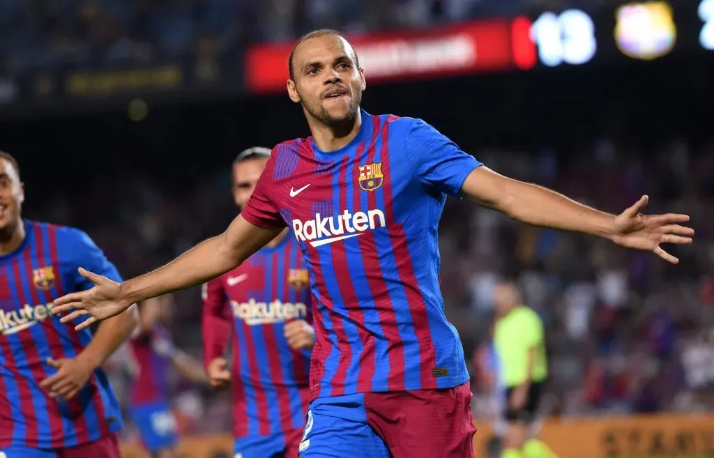 Braithwaite nos tempos de Barcelona (Photo by Alex Caparros/Getty Images)