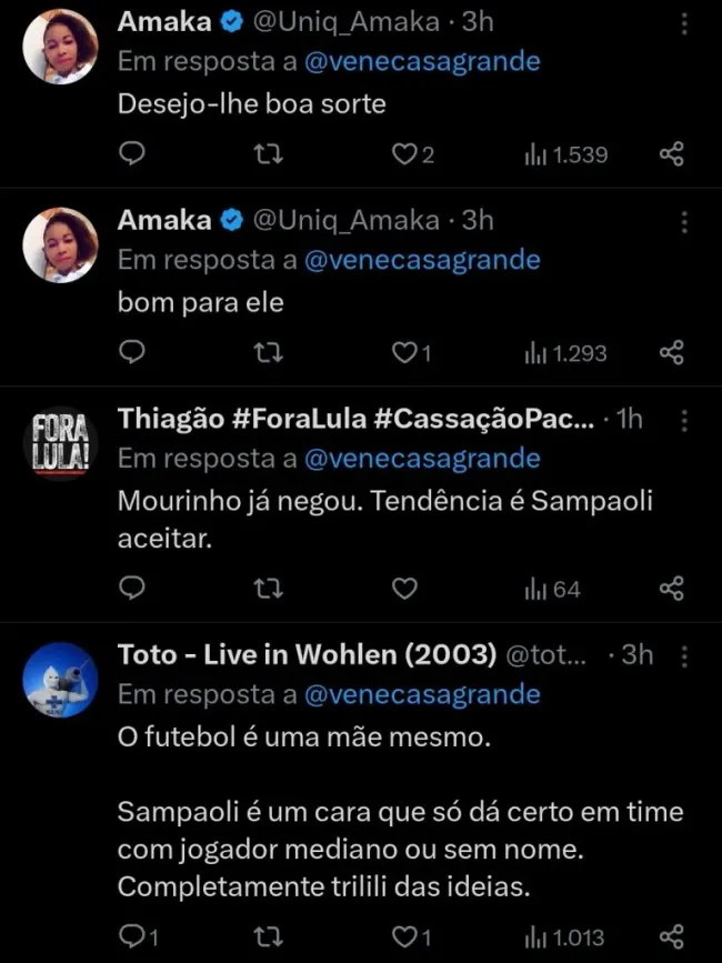 Repercussão via Twitter