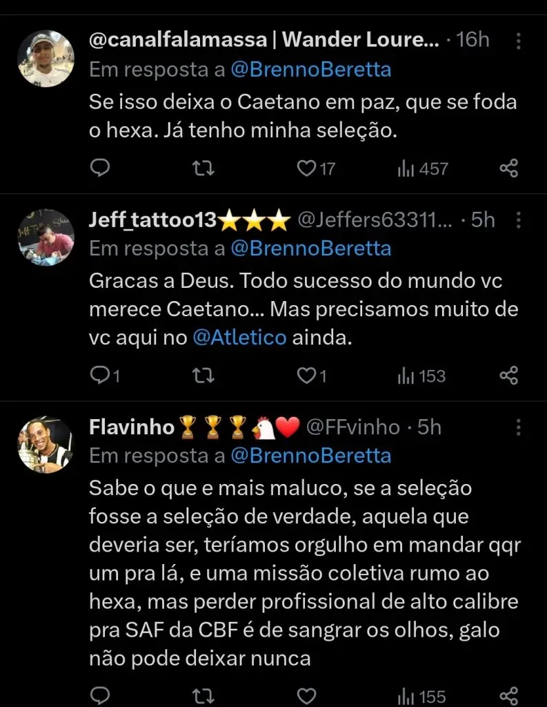 Repercussão via Twitter