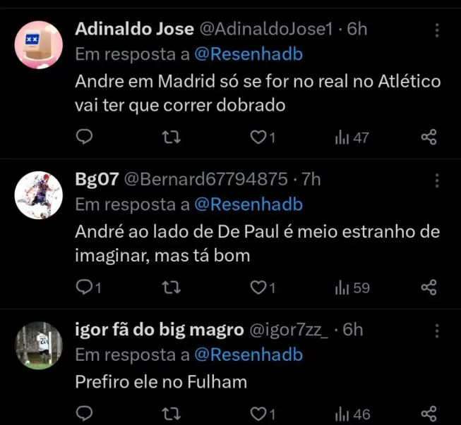 Repercussão via Twitter