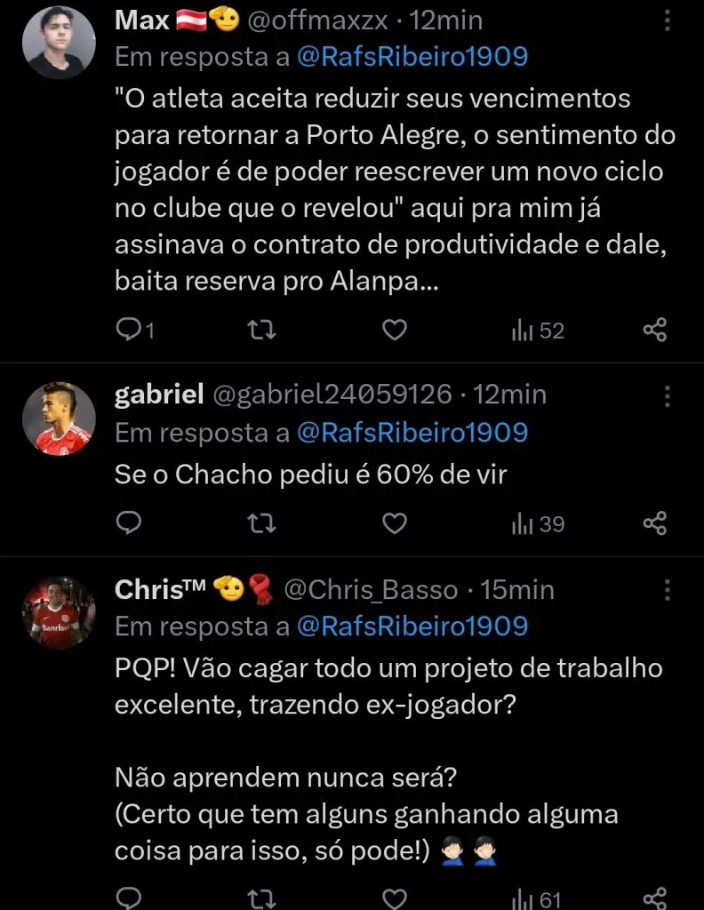 Repercussão via Twitter