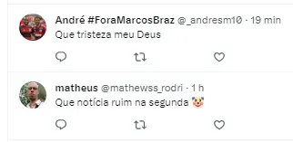 Torcida comenta sobre Thiago Maia