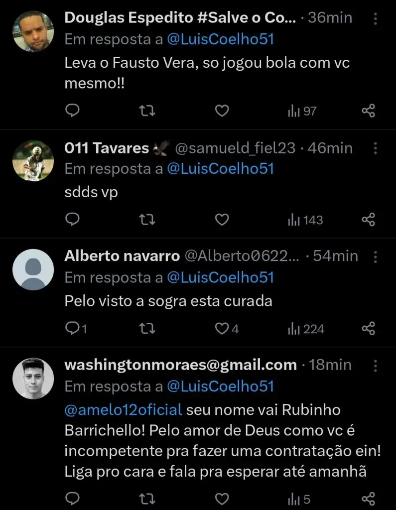 Repercussão via Twitter