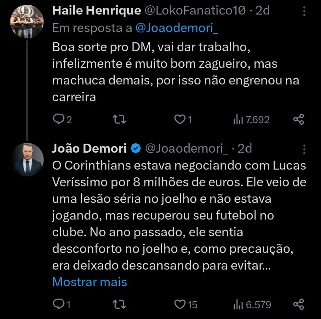 Repercussão via Twitter