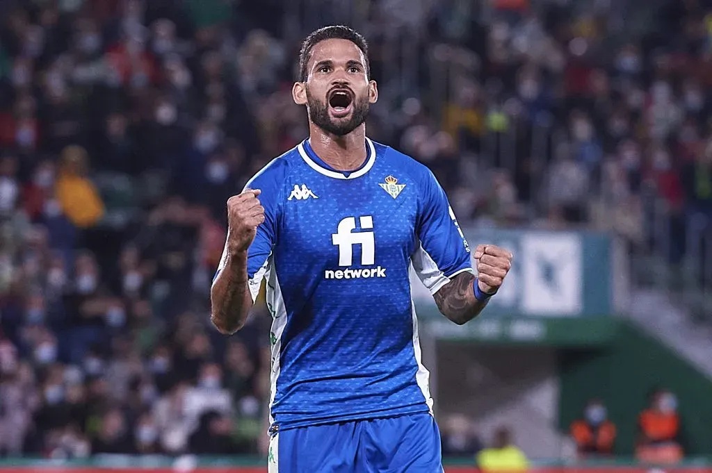 Atacante no duelo diante do Elche (Photo by Aitor Alcalde/Getty Images)