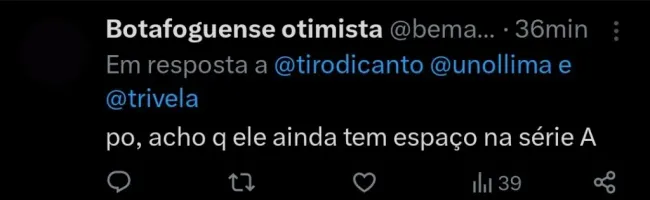 Repercussão via Twitter