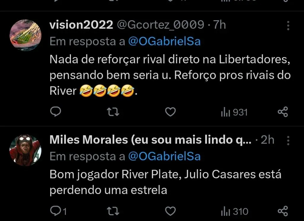 Repercussão via Twitter