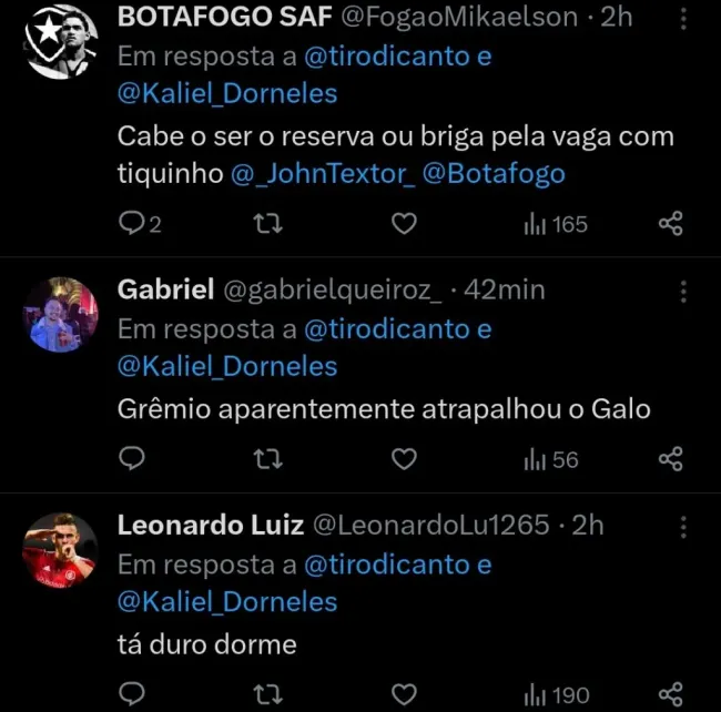 Repercussão via Twitter