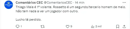 Torcedor comenta sobre Lucho buscar jogador para o Inter