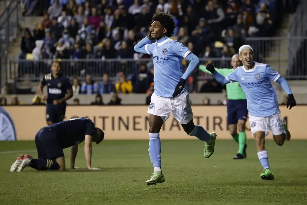 Talles Magno celebrando gol na MLS. (Photo by Tim Nwachukwu/Getty Images)