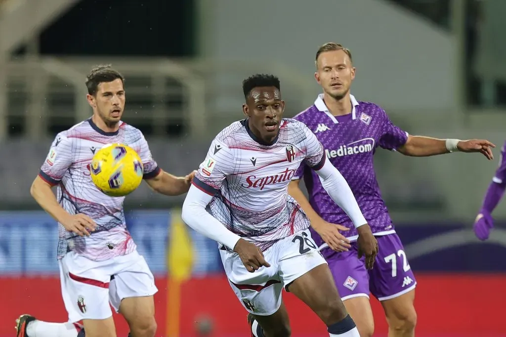 Jhon Lucumi’ of Bologna . (Photo by Gabriele Maltinti/Getty Images)