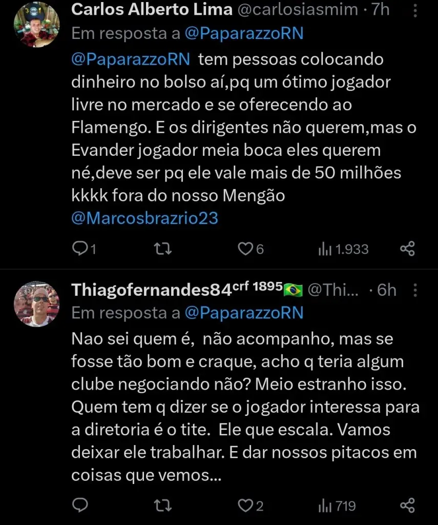 Repercussão via Twitter