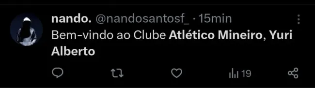 Repercussão via Twitter