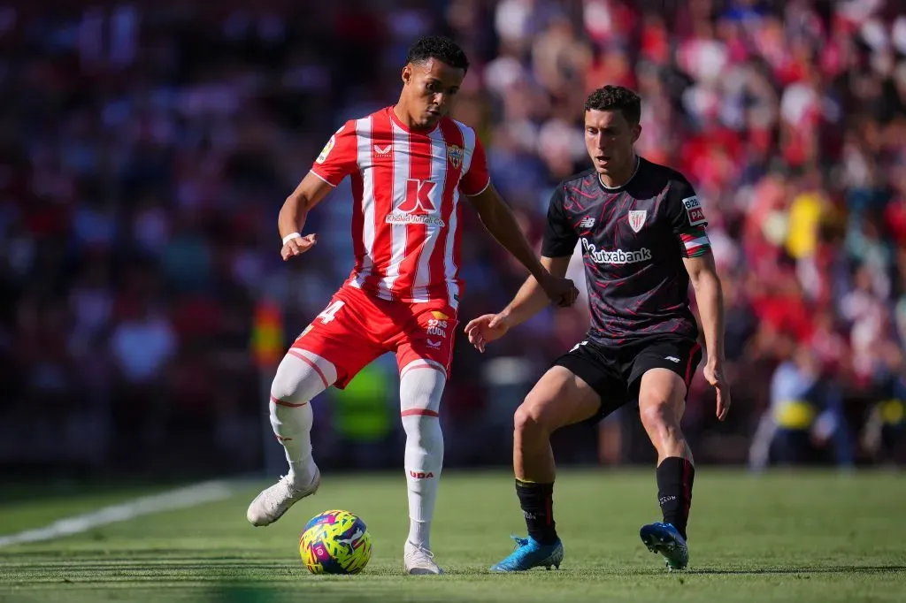 Lazaro of UD Almeria (Photo by Aitor Alcalde/Getty Images)