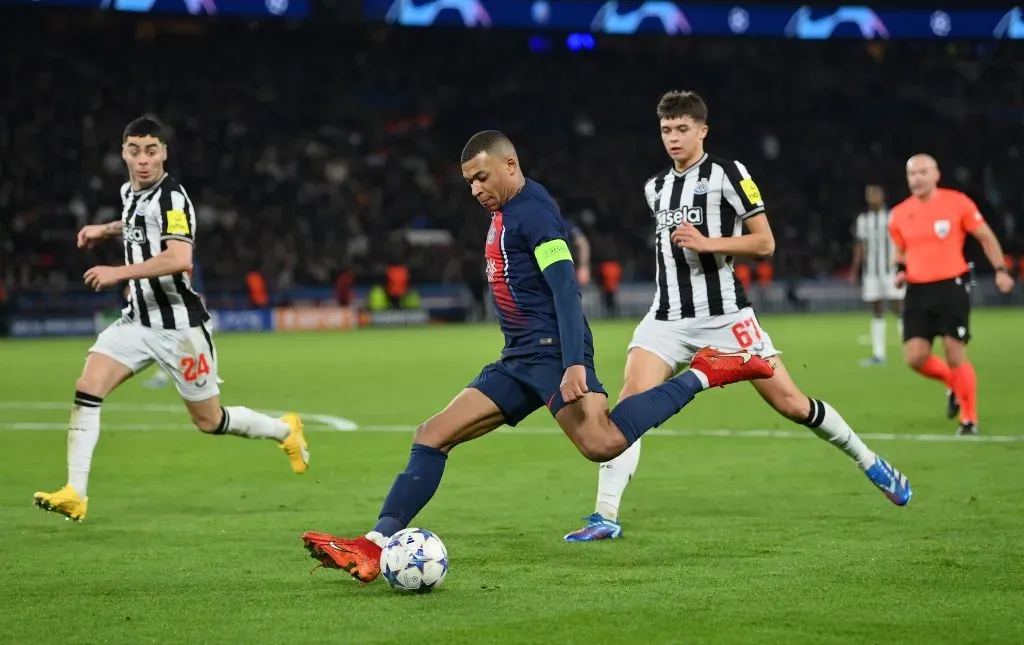 Kylian Mbappe of Paris Saint-Germain . (Photo by Justin Setterfield/Getty Images)