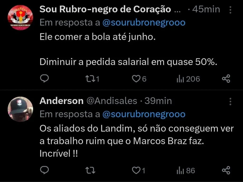 Repercussão via Twitter