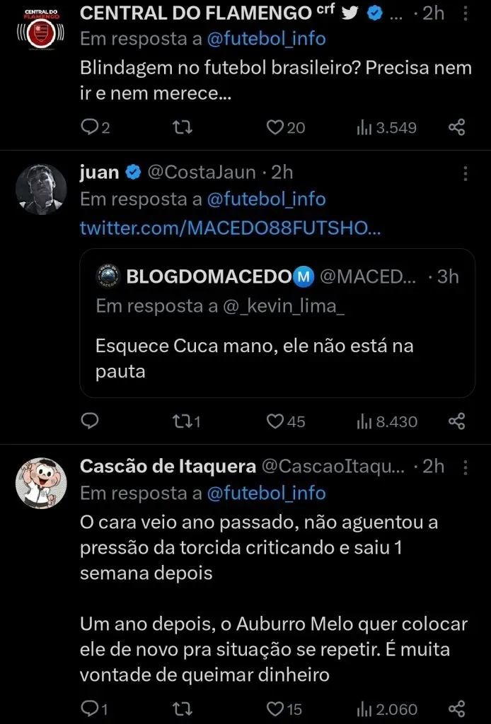 Repercussão via Twitter