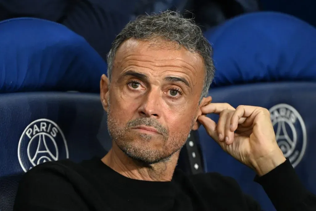 Paris Saint-Germain coach Luis Enrique. (Photo by Mike Hewitt/Getty Images)