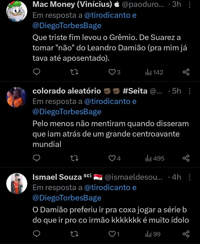 Repercussão via Twitter