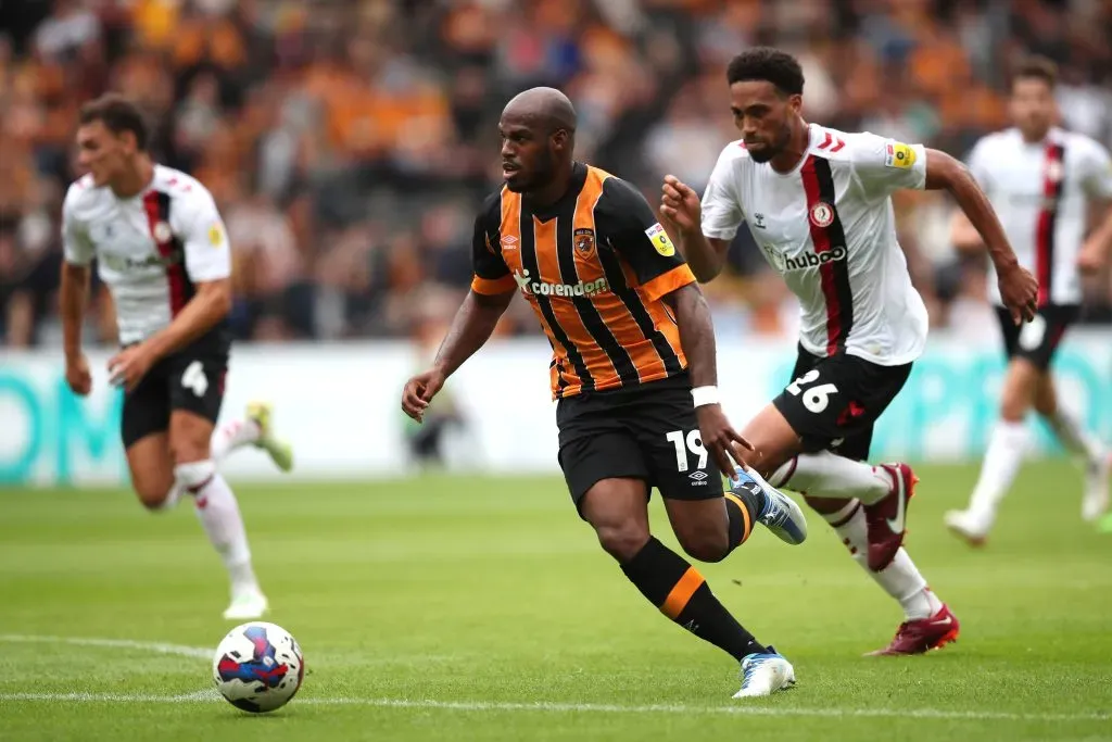 Jogador em ação pelo Hull City. (Photo by Ashley Allen/Getty Images)