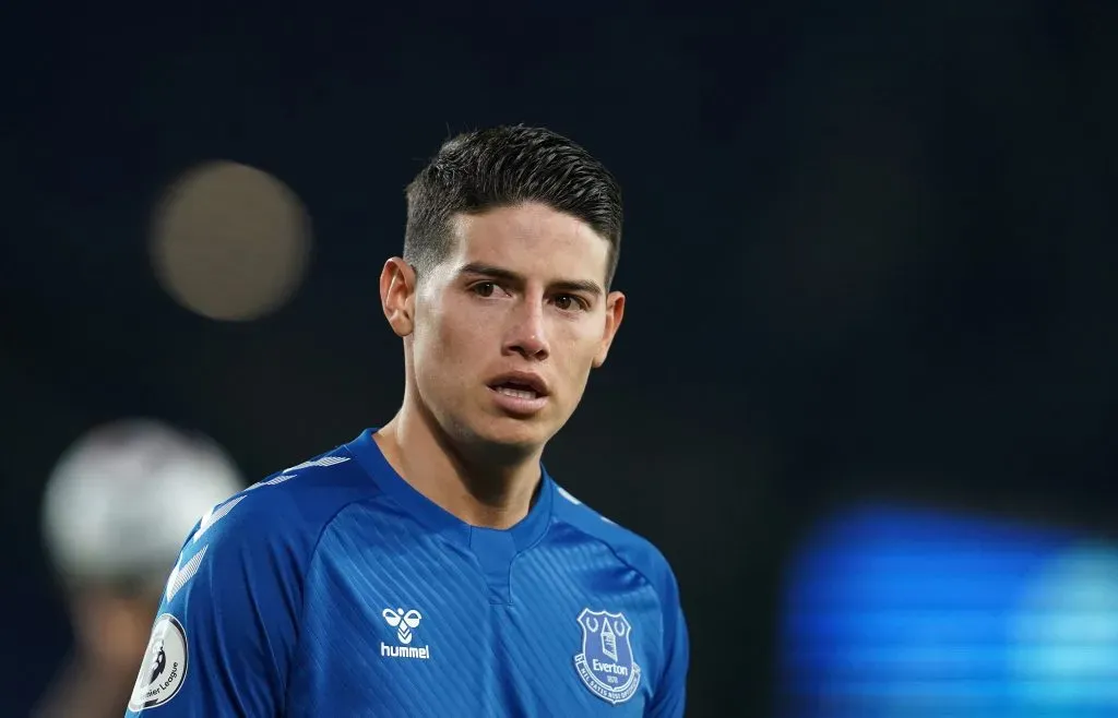 James nos tempos de Everton (Photo by Jon Super – Pool/Getty Images)