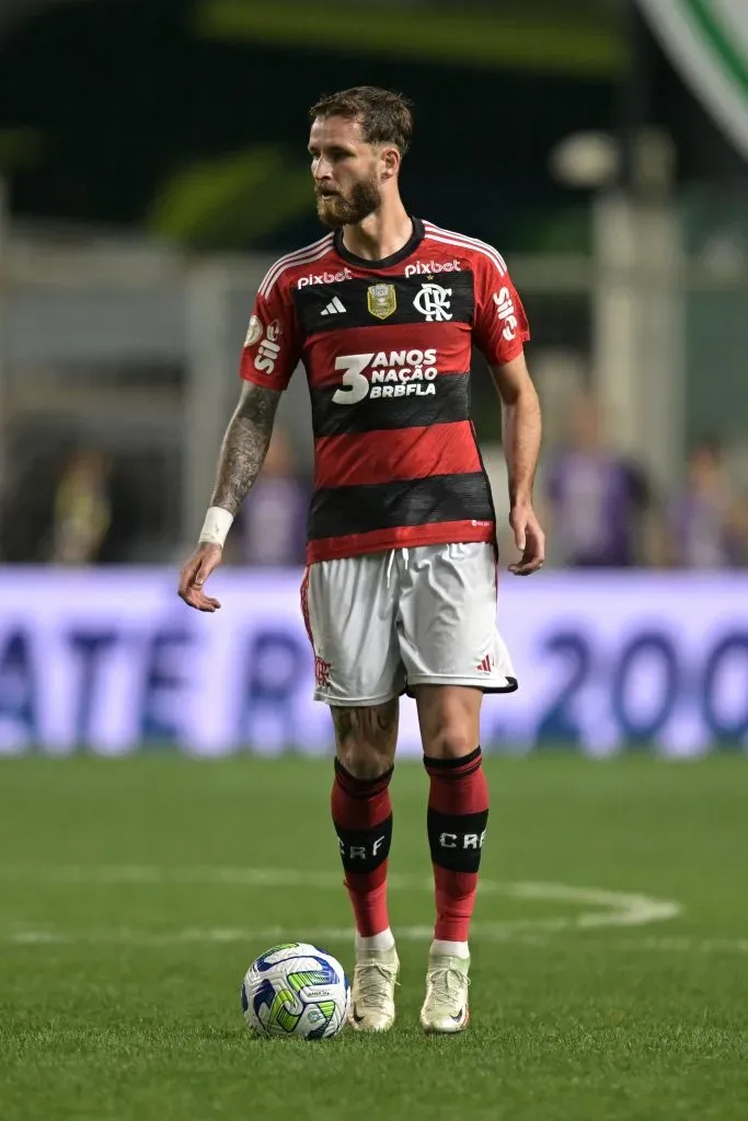 Léo Pereira em ação no Flamengo. Foto: Pedro Vilela/Getty Images