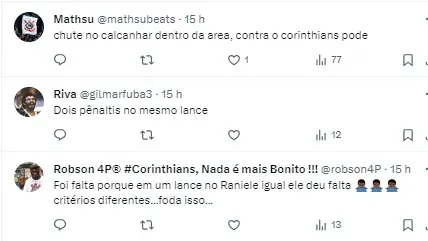 Torcida do Corinthians comenta sobre lance em Maycon