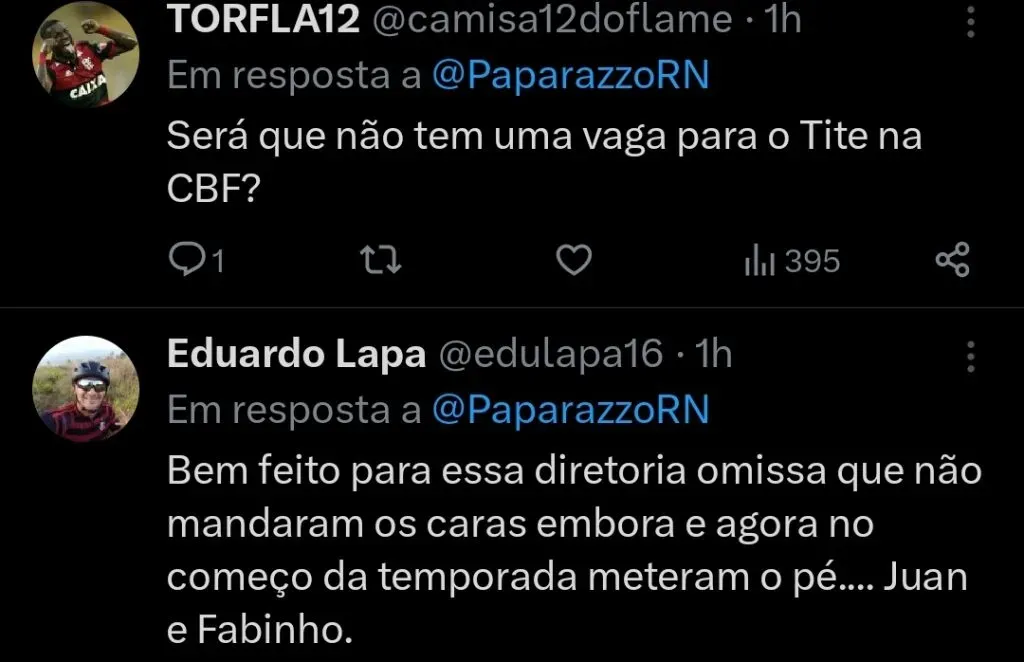 Repercussão via Twitter