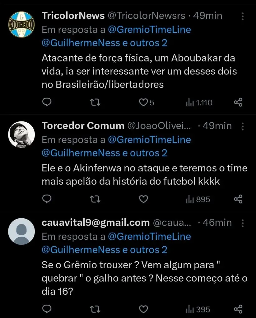 Repercussão via Twitter