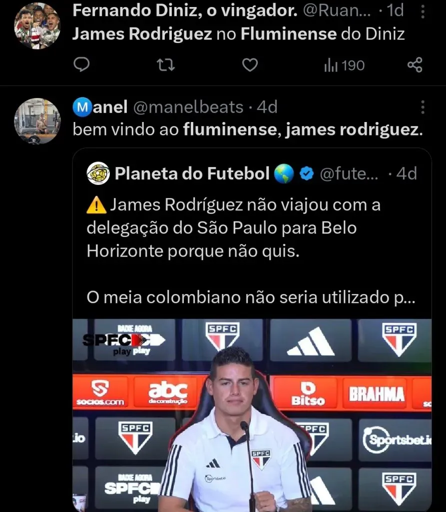 Repercussão via Twitter