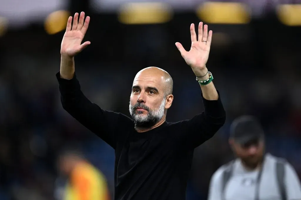 Josep Guardiola, Manager of Manchester City, . (Photo by Michael Regan/Getty Images)