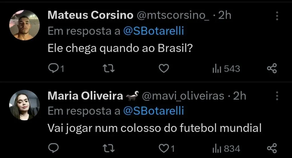 Repercussão via Twitter