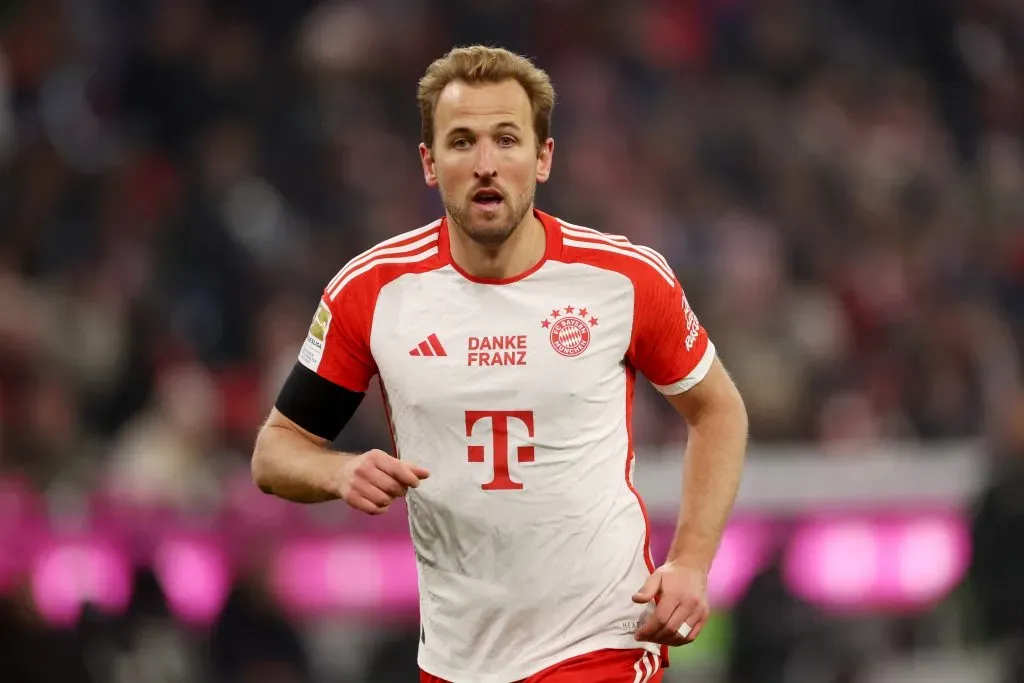 Harry Kane of Bayern Munich . (Photo by Alexander Hassenstein/Getty Images)