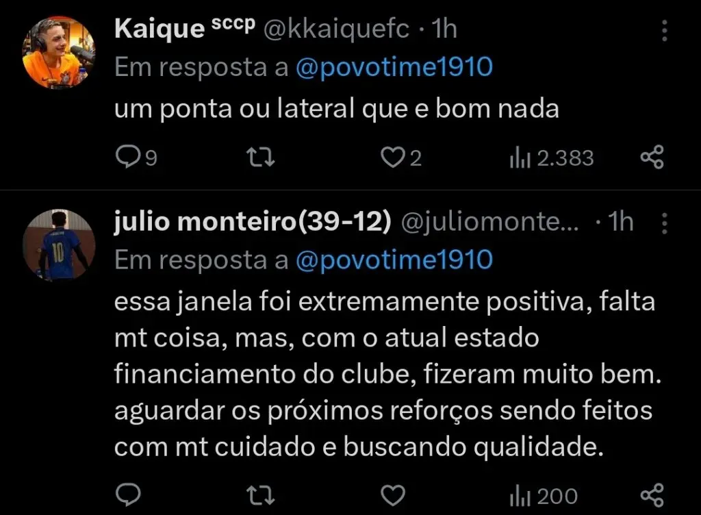 Repercussão via Twitter