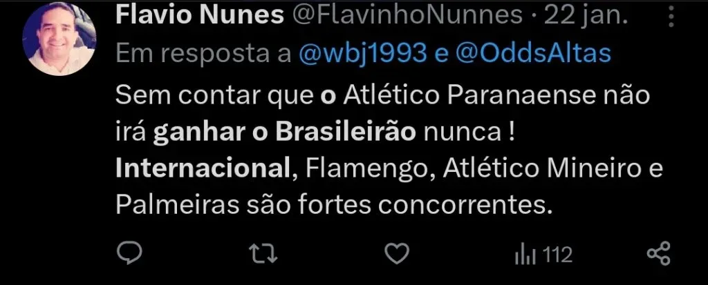 Repercussão via Twitter