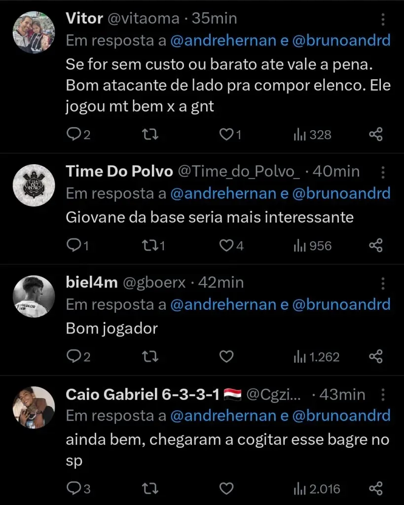 Repercussão via Twitter