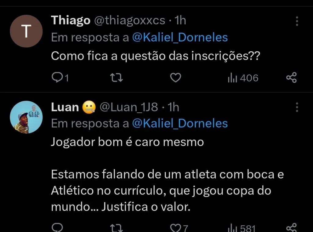 Repercussão via Twitter